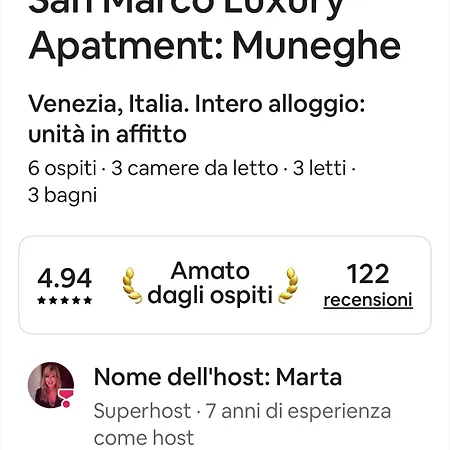 San Marco Charming Muneghe Apartment * Benátky